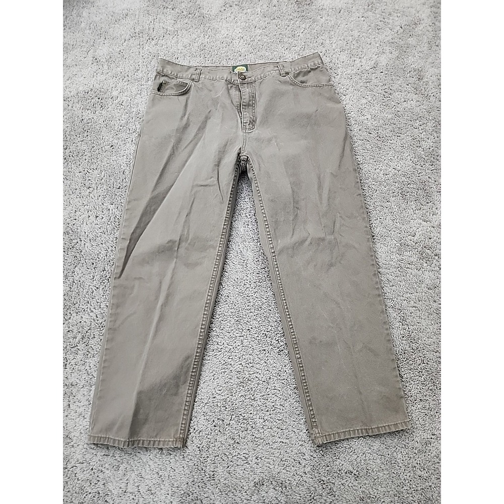 Cabela's Pants Mens 42x30 Khaki Brown Straight Leg 100% Cotton Outdoor Gear